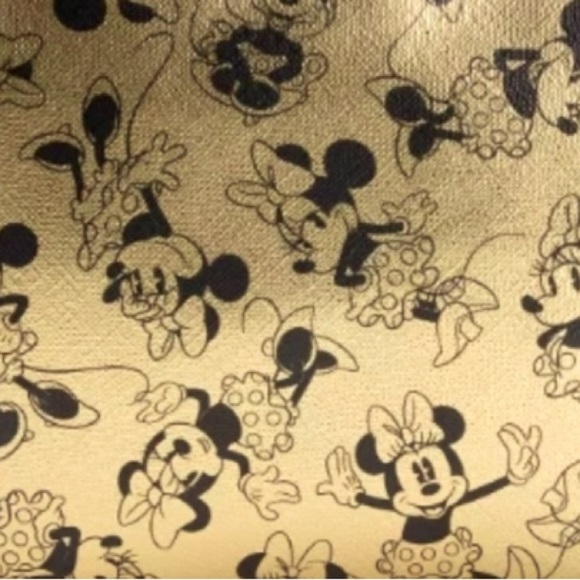 Disney Minnie Mouse Gold Metallic Wristlet - Picture 5 of 7
